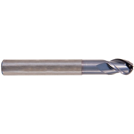 Yg-1 Tool 3 Flute Reg Len40 Degree Helix Ball Nose Neck Ticn-Coated Alu-Power 38573TC